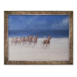 Tablou inramat - Lincoln Seligman - Curse de Trotting, Bretania, 60 x 80 cm - - Roveli