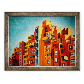 Tablou inramat - Noel Paine - Wharf de liber schimb, 60 x 80 cm - - Roveli