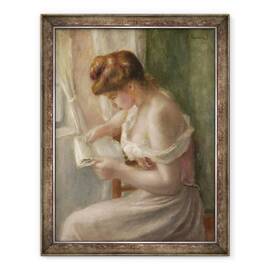 Tablou inramat - Pierre Auguste Renoir - Femeie de lectura, 60 x 80 cm - - Roveli