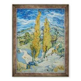 Tablou inramat - Vincent van Gogh - Plopii de la Saint-Rémy, 60 x 80 cm - - Roveli