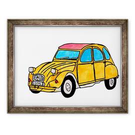 Tablou inramat - Daisy de Villeneuve - Citroen, 60 x 80 cm - - Roveli