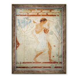 Tablou inramat - Etruscan - Muzician care canta la titera sau la lira, din Mormantul Tricliniumului, 60 x 80 cm - - Roveli