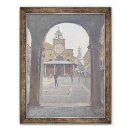 Tablou inramat - Julian Barrow - Biserica San Giacometo, 60 x 80 cm - - Roveli