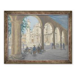 Tablou inramat - Julian Barrow - Plaza de la Catedral, 60 x 80 cm - - Roveli