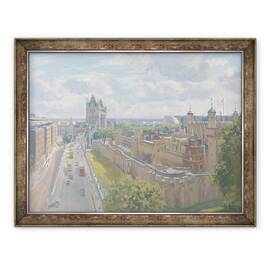 Tablou inramat - Julian Barrow - Tower Bridge si Turnul Londrei, 60 x 80 cm - - Roveli