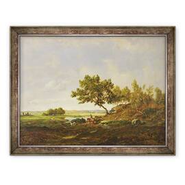 Tablou inramat - Theodore Rousseau - Iazul de la poalele dealului, 60 x 80 cm - - Roveli