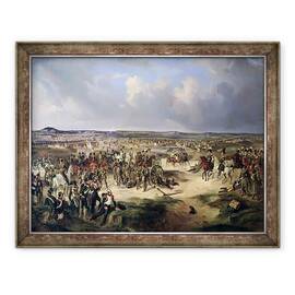 Tablou inramat - Bogdan Willewalde - Batalia de la Paris din 17 martie 1814, 60 x 80 cm - - Roveli