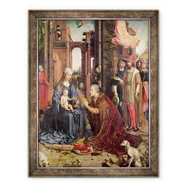Tablou inramat - Jan Gossaert - Adorarea Regilor ulei pe lemn, 60 x 80 cm - - Roveli