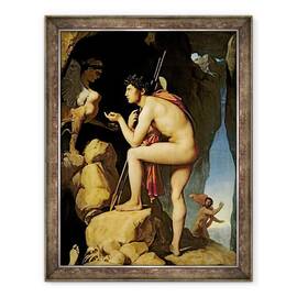 Tablou inramat - Jean Auguste Dominique Ingres - Oedip si Sfinxul I, 60 x 80 cm - - Roveli