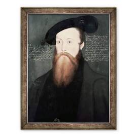 Tablou inramat - scoala engleza - Portretul lui Thomas Seymour 1508-1549 Baron Seymour, 60 x 80 cm - - Roveli
