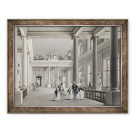 Tablou inramat - Vasili Semenovich Sadovnikov - Sala de intrare superioara a Academiei de Arte Frumoase din Sankt Petersburg, 60 x 80 cm - - Roveli