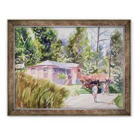 Tablou inramat - Carlton Murrell - O casa tropicala, 60 x 80 cm - - Roveli