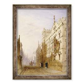 Tablou inramat - Joseph Murray Ince - Colegiul Exeter, Oxford, 60 x 80 cm - - Roveli