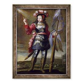 Tablou inramat - Scoala franceza - Ioana dArc 1412-31 inainte de Orleans, 60 x 80 cm - - Roveli