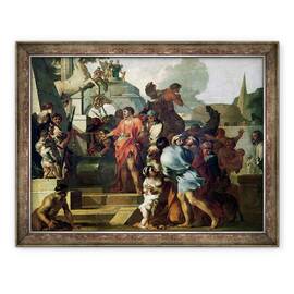Tablou inramat - Sebastien Bourdon - Augustus 63-14 i.Hr. inainte de mormantul lui Alexandru al III-lea 356-323 i.Hr. cel Mare, 60 x 80 cm - - Roveli