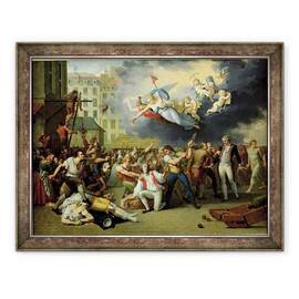 Tablou inramat - Charles Thevenin - Masacrul marchizului de Pellepont, 60 x 80 cm - - Roveli