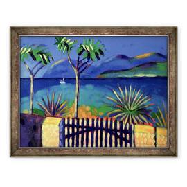 Tablou inramat - Sara Hayward - Gradina mediteraneana, 60 x 80 cm - - Roveli