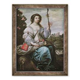 Tablou inramat - Claude Deruet - Julie dAngennes 1607-71 ca Astree, 60 x 80 cm - - Roveli