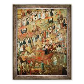 Tablou inramat - Scoala Mexicana - Plaza Mayor in Mexic, 60 x 80 cm - - Roveli