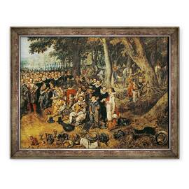 Tablou inramat - Adriaen Pietersz van de Venne - Alegorie a armistitiului din 1609 intre tarile de Jos si Spania, 60 x 80 cm - - Roveli