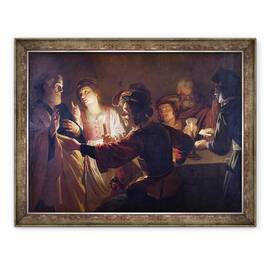 Tablou inramat - Gerrit van Honthorst - Negarea Sfantului Petru, 60 x 80 cm - - Roveli