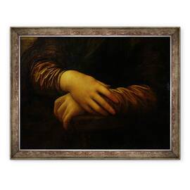 Tablou inramat - Leonardo da Vinci - Mona Lisa, detaliile mainilor ei, 60 x 80 cm - - Roveli