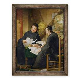 Tablou inramat - Louis Gabriel Blanchet - P.P. Leseur si Francois Jacquier 1711-88 in Roma, 60 x 80 cm - - Roveli