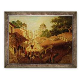 Tablou inramat - Charles D'Oyly - Strada din Patna, 60 x 80 cm - - Roveli