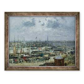 Tablou inramat - Eugene Louis Boudin - Portul Bordeaux, 60 x 80 cm - - Roveli