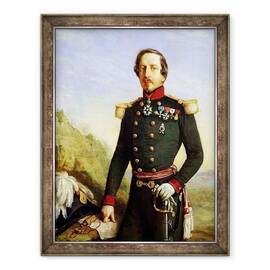 Tablou inramat - Felix Francois Barthelemy Genaille - Portretul lui Napoleon III 1808-73 1852 ulei pe panza, 60 x 80 cm - - Roveli