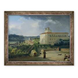 Tablou inramat - Nicolas Antoine Taunay - Vedere la Villa Medici, Roma, 60 x 80 cm - - Roveli