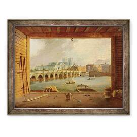 Tablou inramat - Daniel Turner - Vedere spre podul Westminster, 70 x 90 cm - - Roveli