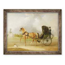 Tablou inramat - John E. Ferneley - William Massey-Stanley Conducerea lui Cabriolet in Hyde Park, 70 x 90 cm - - Roveli