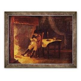 Tablou inramat - Nicolas Toussaint Charlet - Seara Bataliei de la Champaubert, 70 x 90 cm - - Roveli