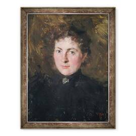 Tablou inramat - Wilhelm Maria Hubertus Leibl - Felicia Kirchdorffer, nepoata artistului, 70 x 90 cm - - Roveli