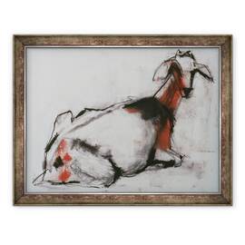 Tablou inramat - Mark Adlington - Capra asezata, 70 x 90 cm - - Roveli