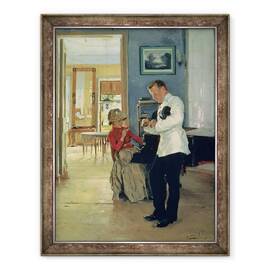 Tablou inramat - Vladimir Egorovic Makovsky - Declaratie de dragoste, 70 x 90 cm - - Roveli