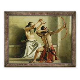 Tablou inramat - William Dyce - Ioas tragand sageata eliberarii, 70 x 90 cm - - Roveli