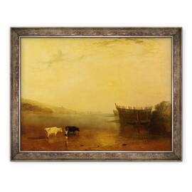 Tablou inramat - Joseph Mallord William Turner - Portul Teignmouth, 70 x 90 cm - - Roveli