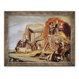 Tablou inramat - Louis Le Nain - Haycart, sau intoarcerea de la Haymaking, 70 x 90 cm - - Roveli