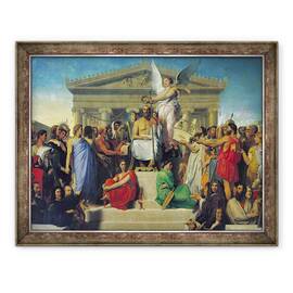 Tablou inramat - Jean Auguste Dominique Ingres - Apoteoza lui Homer, 70 x 90 cm - - Roveli