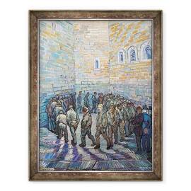 Tablou inramat - Vincent van Gogh - Yard-ul de exercitii sau inchisoarea condamnatilor, 70 x 90 cm - - Roveli