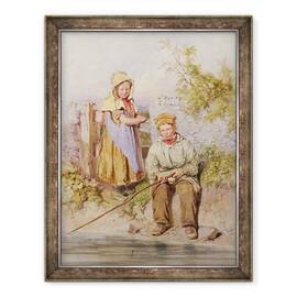 Tablou inramat - James Jnr Hardy - Tinerii pescari, 70 x 90 cm - - Roveli