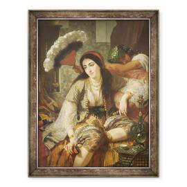 Tablou inramat - Jean Baptiste Ange Tissier - Odalisque, 70 x 90 cm - - Roveli
