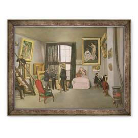 Tablou inramat - Jean Frederic Bazille - Studioul artistului, 70 x 90 cm - - Roveli