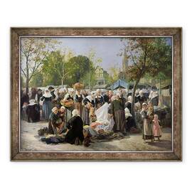 Tablou inramat - Jules Trayer - Piata Materiala, 70 x 90 cm - - Roveli