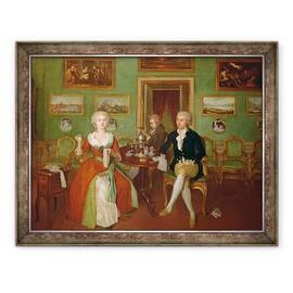 Tablou inramat - Philip Reinagle - Vedere a unui salon, 70 x 90 cm - - Roveli