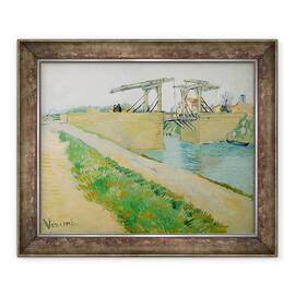 Tablou inramat - Vincent van Gogh - Podul Langlois, 50 x 60 cm - - Roveli