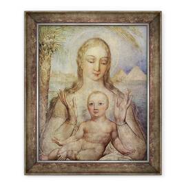 Tablou inramat - William Blake - Fecioara si Pruncul in Egipt, 50 x 60 cm - - Roveli