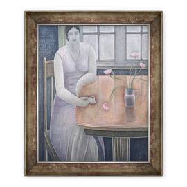Tablou inramat - Ruth Addinall - Femeie cu Cupa Mica, 50 x 60 cm - - Roveli